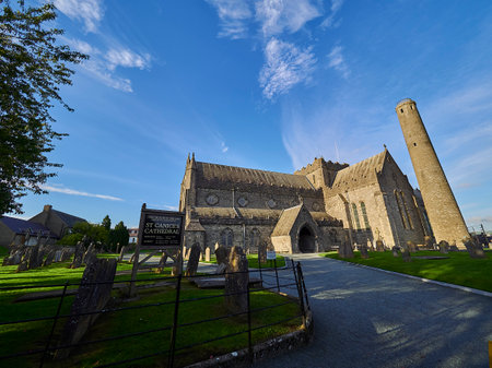 Kilkenny, Ireland - 09 23 2015: Saint Canices church, an old and historic church from medieval times.のeditorial素材