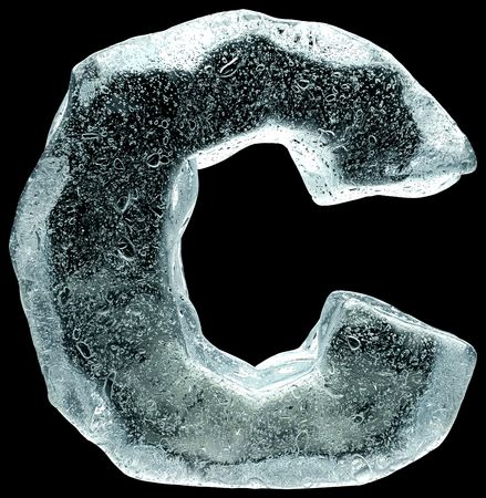 alphabet made out of iceの写真素材