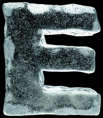 alphabet made out of iceの写真素材