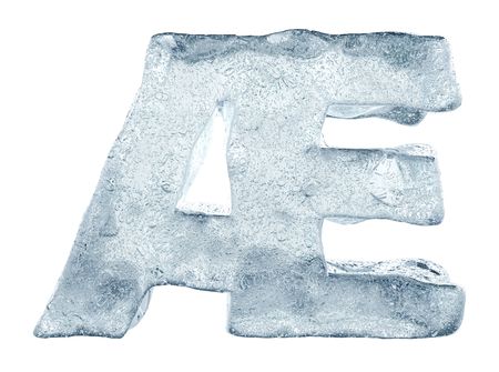 alphabet made out of iceの写真素材