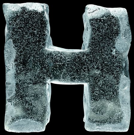 alphabet made out of iceの写真素材