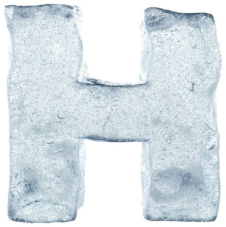 alphabet made out of iceの写真素材