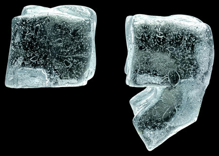 alphabet made out of iceの写真素材