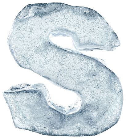 alphabet made out of iceの写真素材