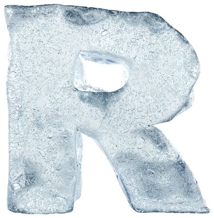 alphabet made out of iceの写真素材