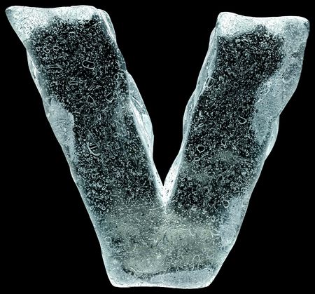 alphabet made out of iceの写真素材