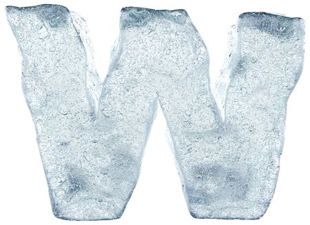 alphabet made out of iceの写真素材