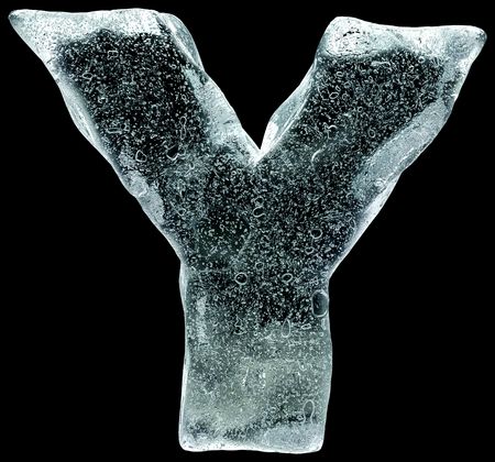 alphabet made out of iceの写真素材