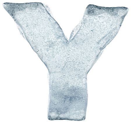 alphabet made out of iceの写真素材