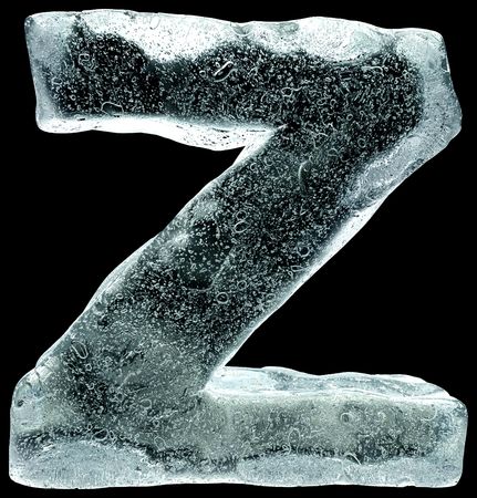 alphabet made out of iceの写真素材