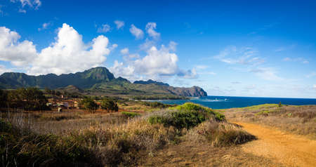 Maha' elepu Heritage Trail, near Shipwreck Beach, Koloa, Kauai, Hawaii, USAの写真素材