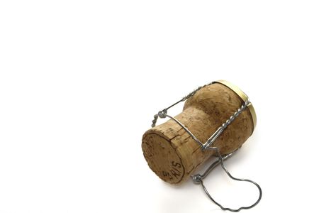                  Cork from French campaigning on the white back ground.                        の写真素材