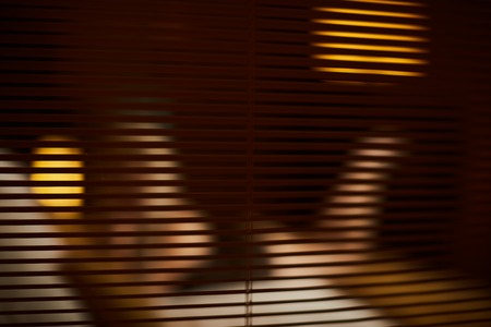 through the wooden silhouette of a woman seen trisの写真素材