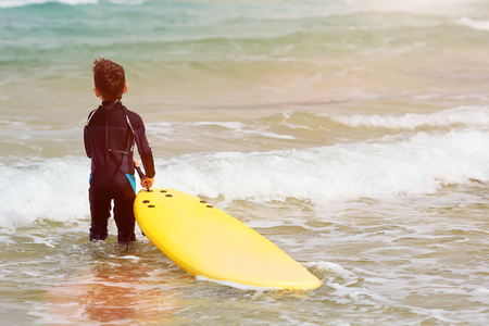 Bodyboarding childの写真素材