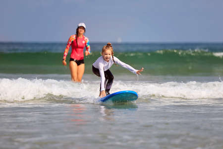 surf lessons for kidsの写真素材