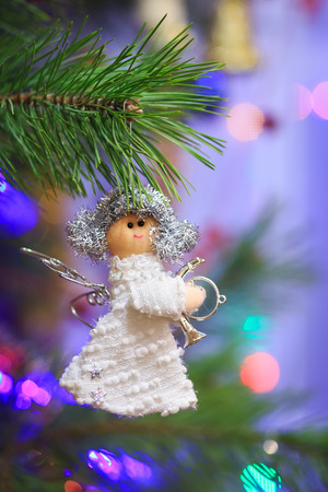 Doll angel Christmas tree decorationの写真素材