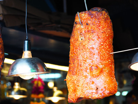 close up Crispy fried pork cooked hot.の写真素材