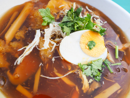 Close up hot braised fish maw.の写真素材