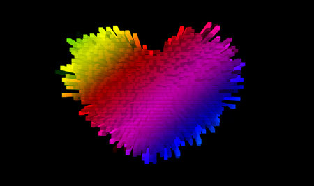 wonderful fantastic heart of pyramid abstract background.の写真素材
