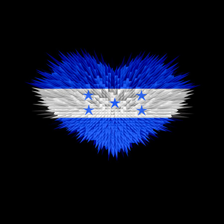 The Heart of Honduras Flag abstract background.の写真素材