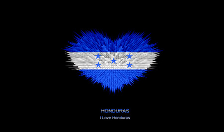 The Heart of Honduras Flag abstract background.の写真素材