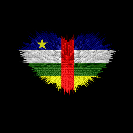 The Heart of Central African Republic Flag abstract background.の写真素材