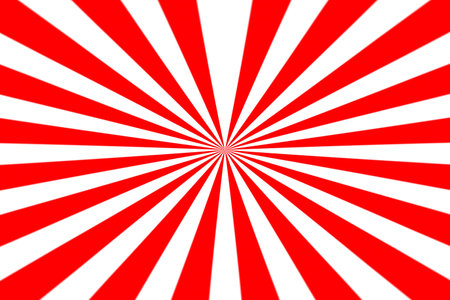 Red white sunshine spiral background. Abstract burst wallpaper for business website. banner social media advertising. colorful rainbow.の写真素材