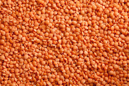 some red lentils forming a background pattern