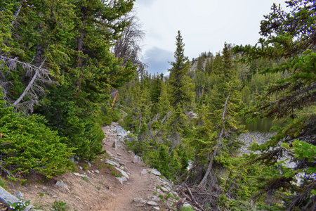 Wind River Range, Rocky Mountains, Wyoming, views from backpacking hiking trail to Titcomb Basin...