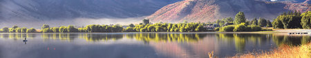 Mantua Reservoir landscape views. Mantua is a small town on the eastern edge Box Elder County,...