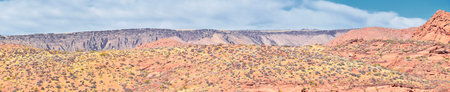 Red Cliffs National Conservation Area Wilderness and Snow Canyon State Park from the  Elephant Arch...