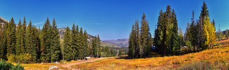 Lake Mary Martha and Catherine hiking trail views to Sunset Peak on the Great Western Trail by...