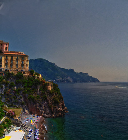Amalfi Coast, coastline along the southern edge of the Sorrentine Peninsula, Campania region. Italy 2023.の写真素材