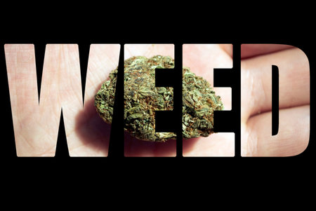 Weed, Medical Marijuana Grunge Detail and Background
