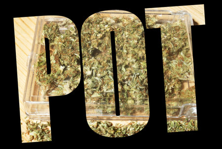 Weed, Medical Marijuana Grunge Detail and Background