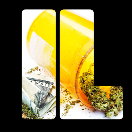 Illinois Marijuana, Symbol and Icon, IL の写真素材