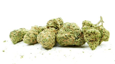 Marijuana and Cannabis Legalization, Objects on White , Medical and Recreational Weedの写真素材