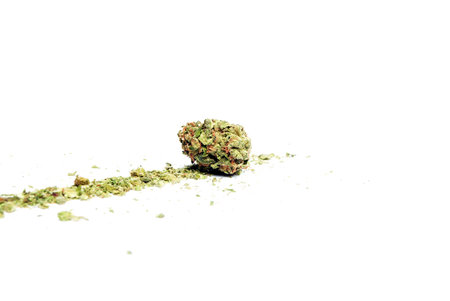 Marijuana and Cannabis Legalization, Objects on White Background, Medical and Recreational Weed