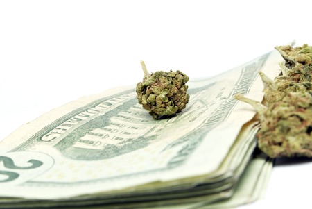 Marijuana and Cannabis Legalization, Objects on White Background, Medical and Recreational Weedの写真素材