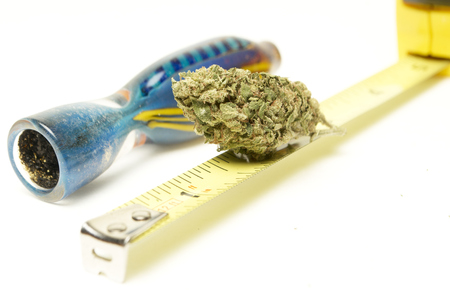 Marijuana and Cannabis on a White Backgroundの写真素材
