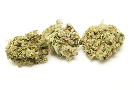 Marijuana and Cannabis on a White Backgroundの写真素材