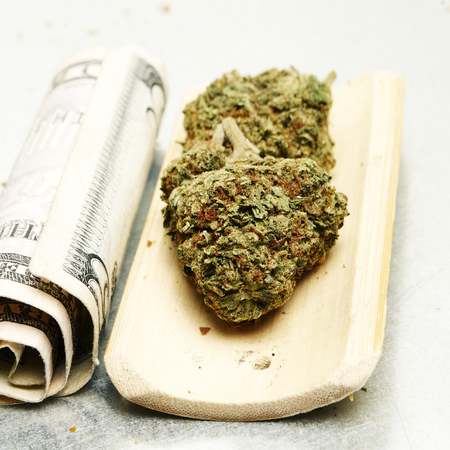 Legal Pot or Weed from the Buds of the Cannabis or Marijuana Plantsの写真素材