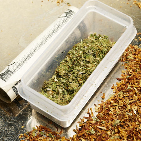 Legal Pot or Weed from the Buds of the Cannabis or Marijuana Plantsの写真素材