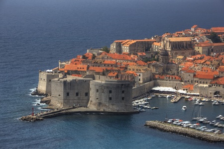 Postcard View of Old Town Dubrovnik, Croatiaの写真素材