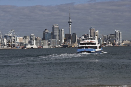 Auckland, New Zealand - July 10, 2008: Waterfront of the City of Auckland in New Zealandのeditorial素材
