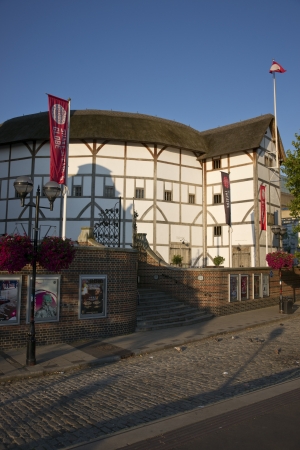London, England - July 24, 2011: The reconstructed Globe Theatre on the south bank of the River Thames in London, England.のeditorial素材