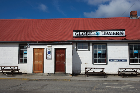 The Globe Tavern, a Public House in Stanley, capital of the Falkland Islandsのeditorial素材