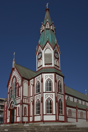 Historic Catedral de San Marcos in Arica, Northern Chile. The cathedral was designed by Gustave Eiffel and was constructed in the 1870'sの写真素材