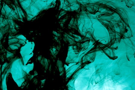 Indian ink in water with a white back ground. の写真素材