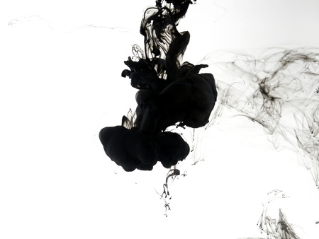 Smoke liquid ink in waterの写真素材